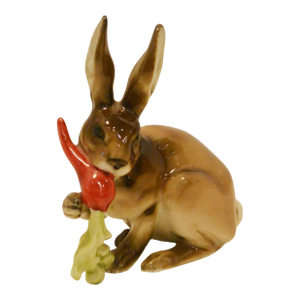 Mid-Century Hutschenreuther Porcelain Bunny With Carrot by Karl Tutter