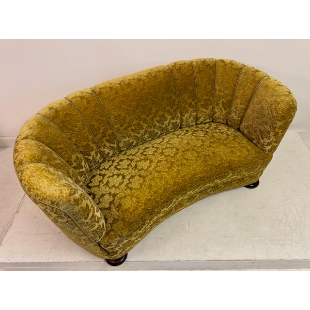 Vintage Danish Curved Banana Sofa, 1930s For Sale - Image 12 of 13