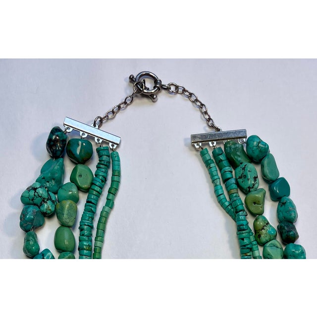 One-of-a-kind necklace made in the early 2000s by NYC designer, Heather Zaretsky, this is a four stranded necklace, two...