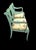 Baker Furniture Company Vintage Distressed Green Brown Fretwork Upholstered Brunschwig Fils Yellow Floral Side Chairs- A Pair For Sale - Image 4 of 15