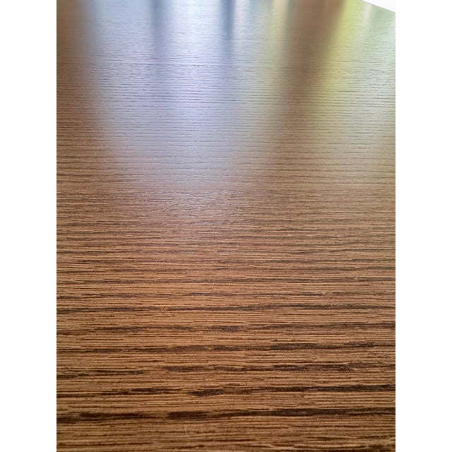 2010s B&b Italia Maxalto Athos Dining Table (Gray Oak & Chrome) by Paolo Piva (200cm) For Sale - Image 5 of 7