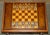 Chessboard Table and Chesterfield Armchairs in Leather, Set of 3 For Sale - Image 16 of 18