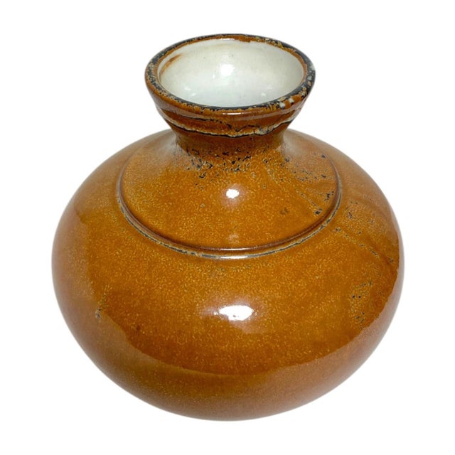 French Antique French Porcelain Vase With Rich Copper Color Glaze For Sale - Image 3 of 9