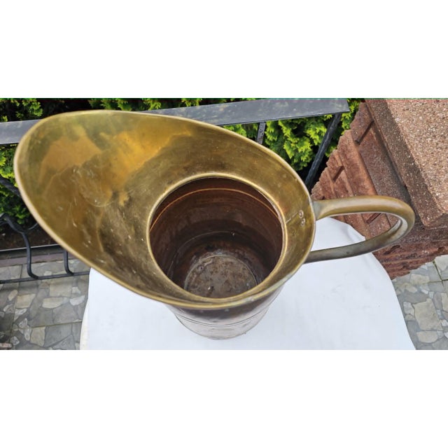 Metal Vintage Brass and Copper Water Jug ​​for Umbrellas and Flowers, 1920s For Sale - Image 7 of 9