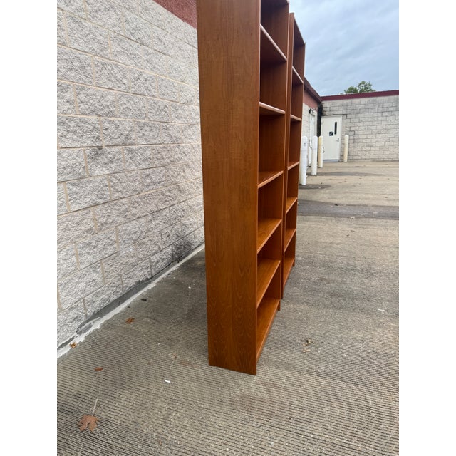 Pair of Tall Mid-Century Modern Scandinavian Bookcases, 83.5" Tall For Sale In Philadelphia - Image 6 of 12