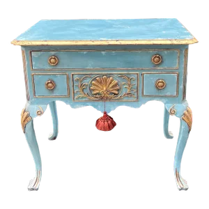 Vintage Council Craftsman Hand Painted 5 Drawer Lowboy