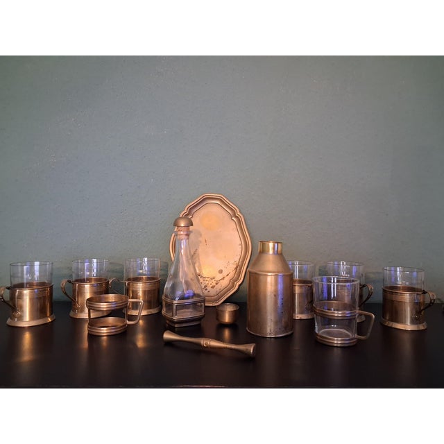 Early 19th Century Antique Desk Service with Glass, 1800, Set of 12 For Sale - Image 5 of 7