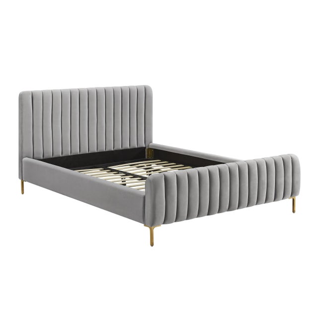 Transitional Angela Grey Full Bed For Sale - Image 3 of 7