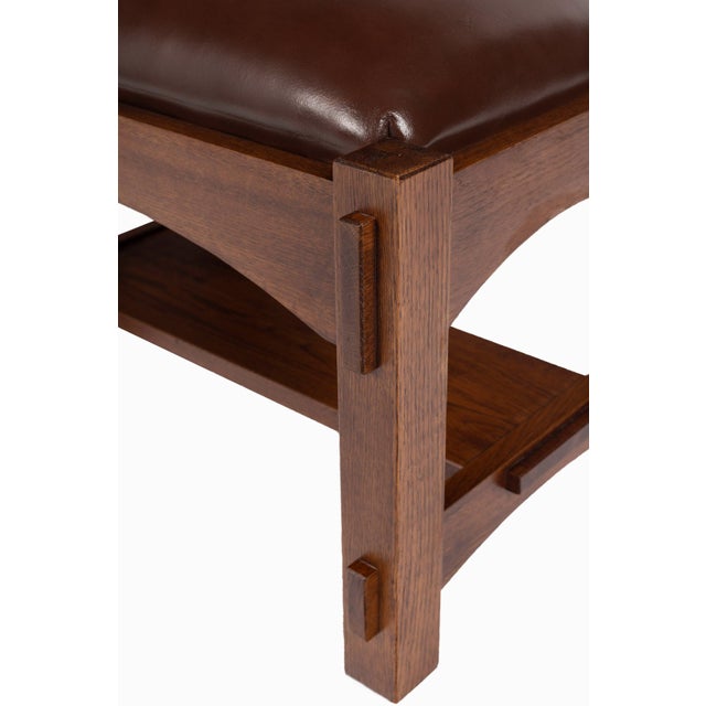 Enhance your living space with the timeless design of the Craftsman / Mission Mortise and Tenon Foot Stool. Meticulously...