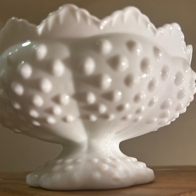 1980s Milk Glass Taper Candle Holder For Sale - Image 5 of 8
