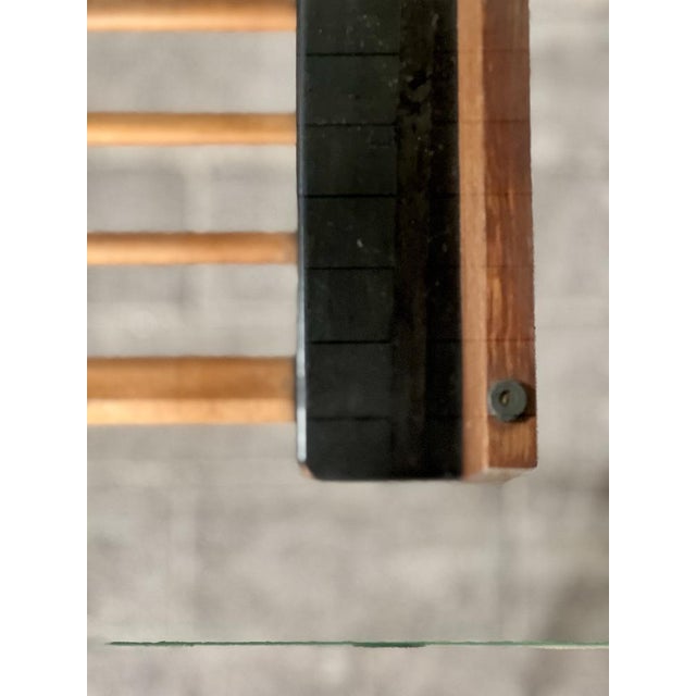 Vintage Mid-Century Wooden Side or Coffee Table with Glass Top For Sale - Image 18 of 18