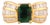 Late 20th Century 18k Emerald Ring, Size 6 For Sale