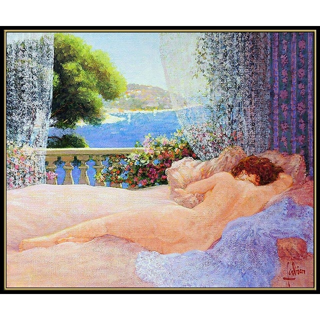 Message us to inquire about custom framing options! (Included for free with every purchase) The painting measures a...