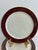 A refined set of 8 vintage finds Pickard Fine China dinner plates, each featuring a rich, solid burgundy band bordered in...