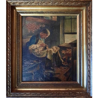 Paul Gustave Fischer (Danish, 1860–1934) Original Oil Painting, "The Shoemaker", 1902 For Sale