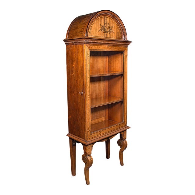 Tall Antique Display Cabinet, English, Glazed Bookcase on Stand, Regency, c.1820 For Sale