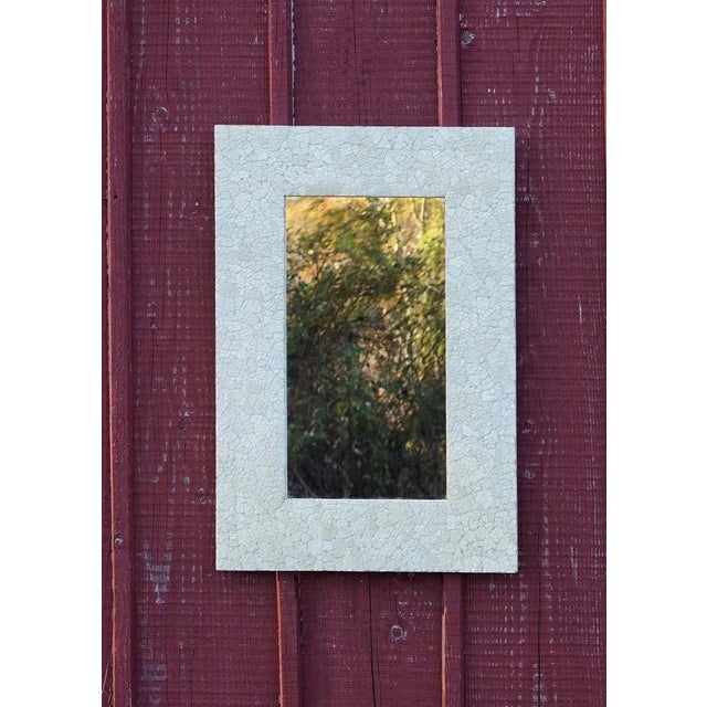 Blue 1980s Egg Shell Mirror For Sale - Image 8 of 8