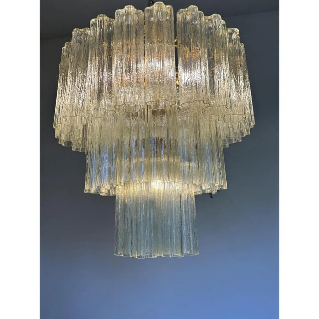 Early 21st Century Italian Champagne Tronchi Murano Glass Flush Mount in Venini Style by Simoeng for Simoeng For Sale - Image 5 of 9