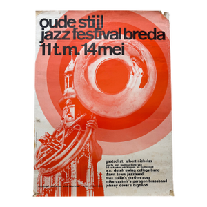 Oude Stijl Jazz Festival Breda, Vintage Poster,printed in Netherlands