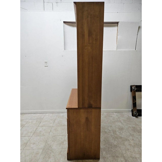 Farmhouse 1990s Ethan Allen Country Colors Farmhouse Dresser Chest Bookshelf Maple Finish For Sale - Image 3 of 12