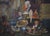 Large Oil Painting on Canvas of Treasure Room Signed For Sale - Image 4 of 13