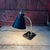 1930s Chase Brass & Copper Co. Art Deco Desk Lamp Black Shade & Feather Base For Sale - Image 13 of 17
