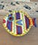 Colorful italian plate in the shape of a fish. Made by the master pottery house Vietri. Blues, greens, reds and yellow...