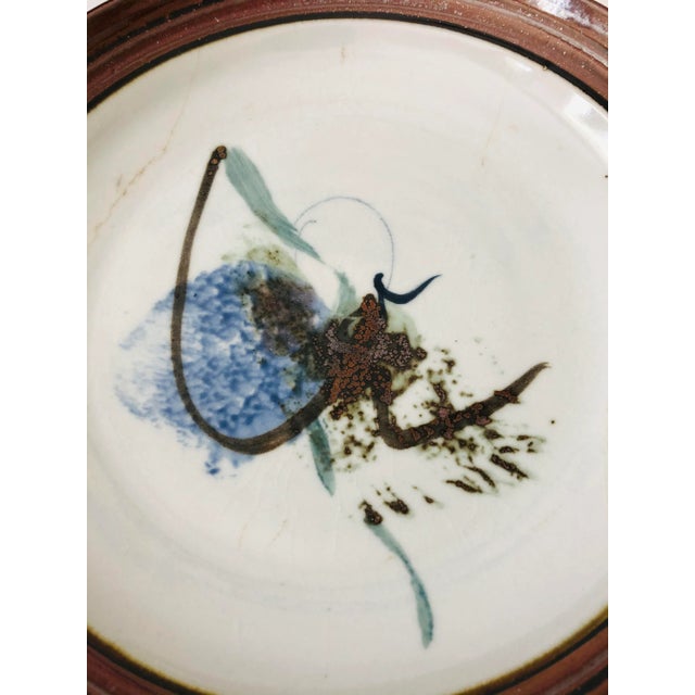 Mid-Century Modern Vintage Studio Pottery Serving Dish Set - 2 Pieces For Sale - Image 3 of 8