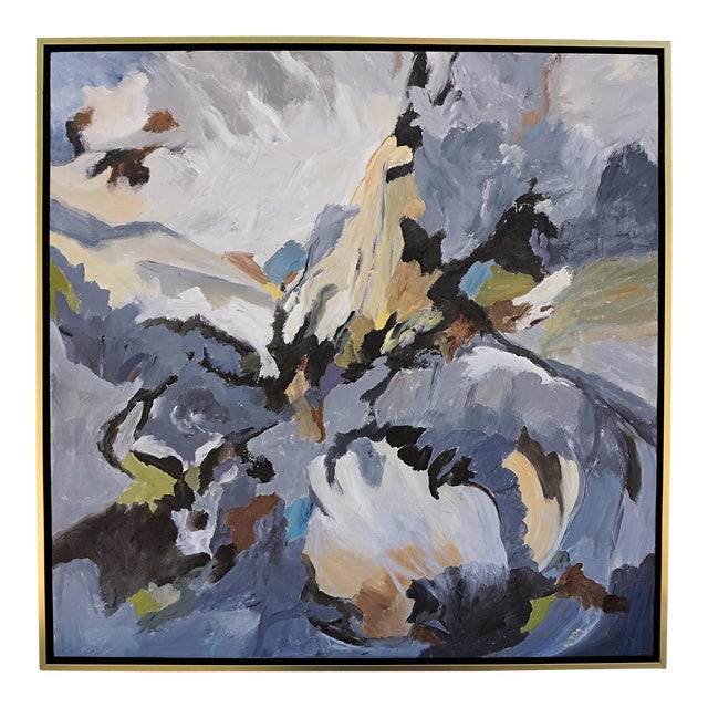 "The High Life" Abstract Landscape Painting by Laurie MacMillan, Framed For Sale