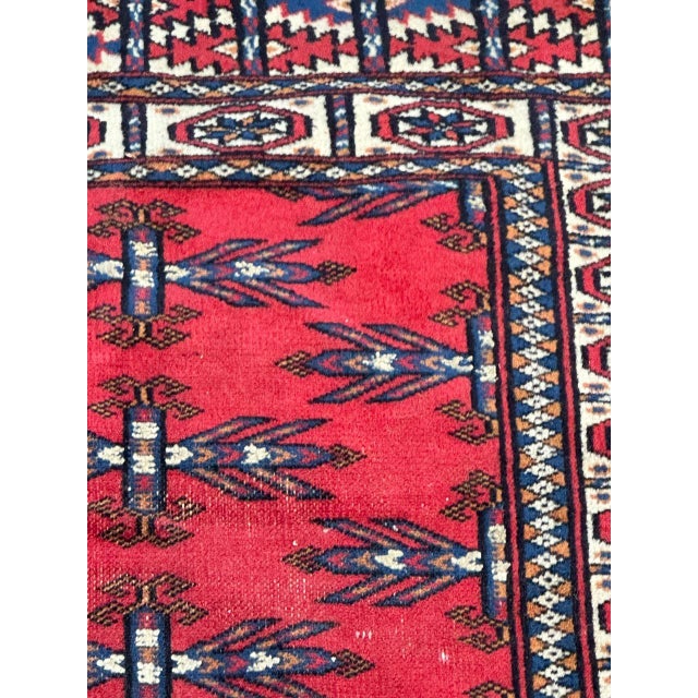 Mid-Century Turkmen Rug, 1940s For Sale - Image 9 of 15