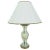 French Gold & White Floral Decorated Glass Lamp For Sale