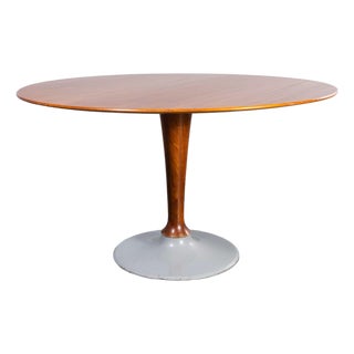 Mid-Century Round Dining Table, 1950s For Sale