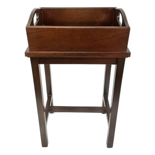 1990s Vintage Chippendale Hollywood Regency Deep Tray Drinks Table For Sale