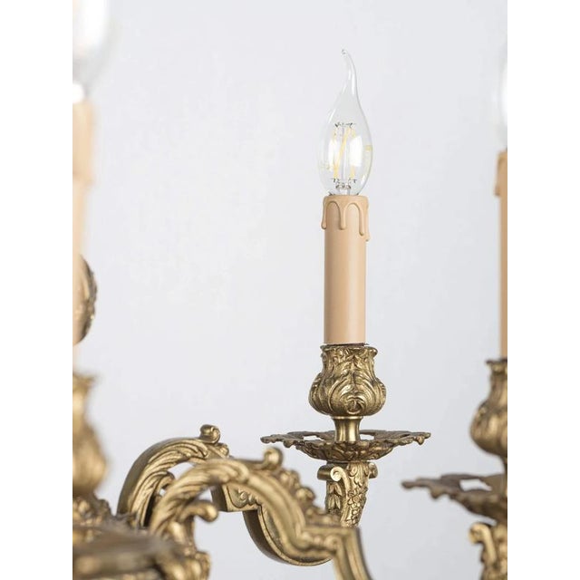 Antique Mazarin Chandelier in Gilded Bronze For Sale - Image 11 of 11