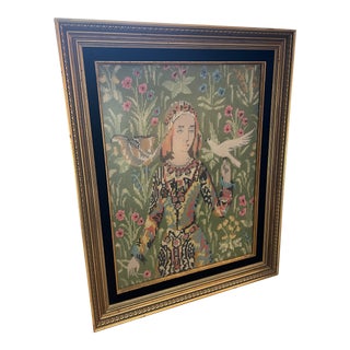 Mid 20th Century Needlepoint Framed Wall Art For Sale
