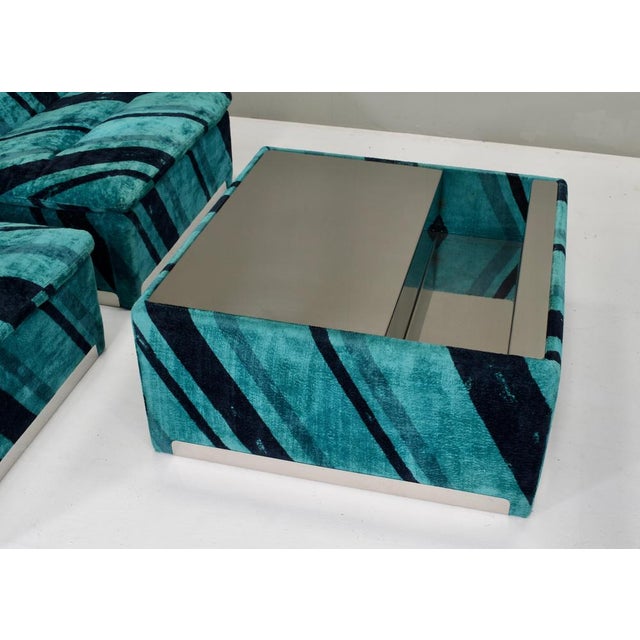 Gold Saporiti P10 Proposals Modular Sofa by Giovanni Offredi, 1970s, Set of 4 For Sale - Image 8 of 18