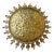 Gilt Iron Sunburst Ceiling Mount Light Fixture by Myanmar Home For Sale