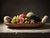 Spanish Olive Wood Centerpiece Bowl with Cow Horn Handles, 1960s For Sale - Image 3 of 15