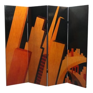 Grattacieli di Notte Screen by Barbara Mastroianni, 1980s For Sale