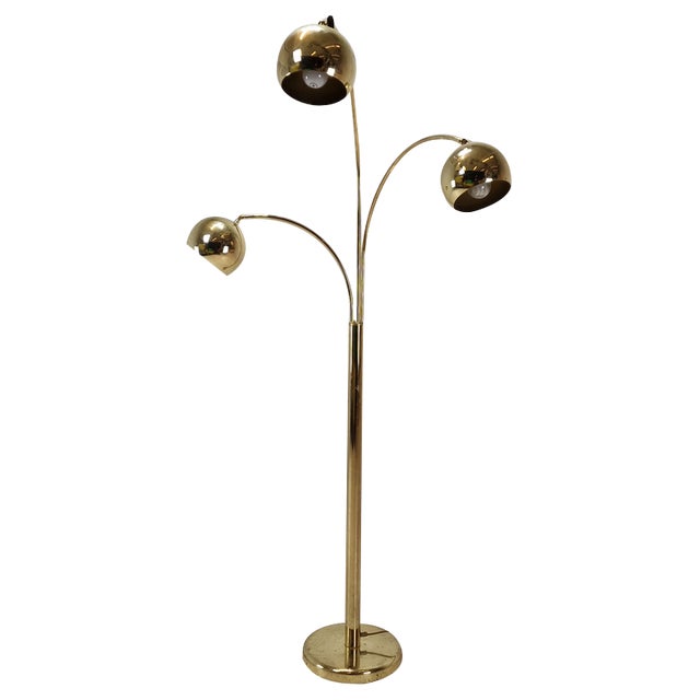 Brass Floor Lamp, Germany, 1970s For Sale