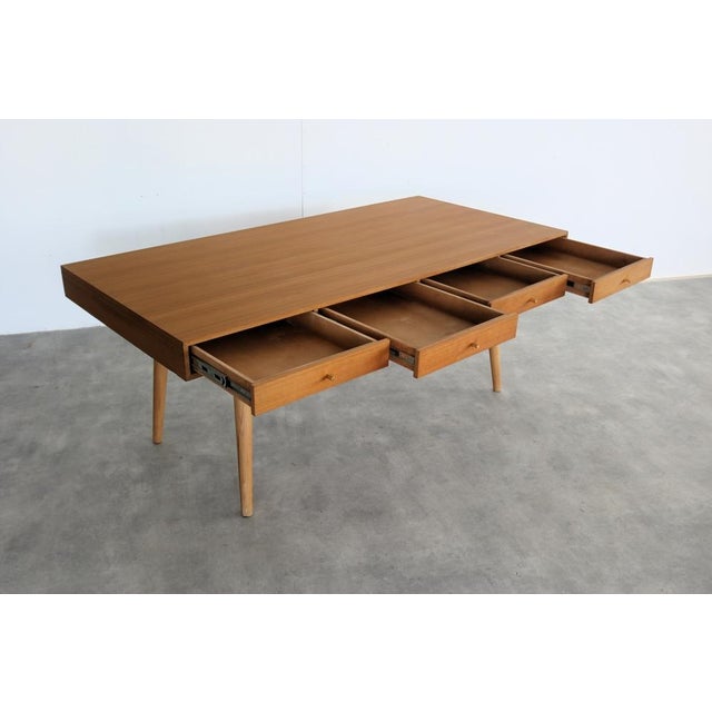Brown Vintage Danish Wooden Dining Table, 1980s For Sale - Image 8 of 14