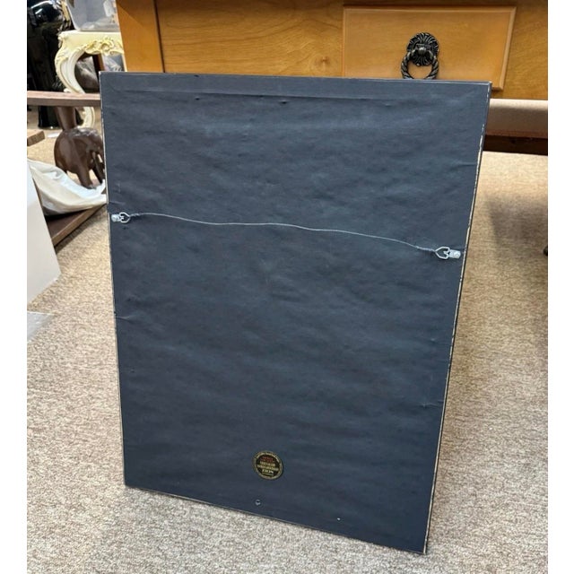 Art Deco 1980s Michael Fatali Cibrachrome Rising Spirit Signed Framed For Sale - Image 3 of 6