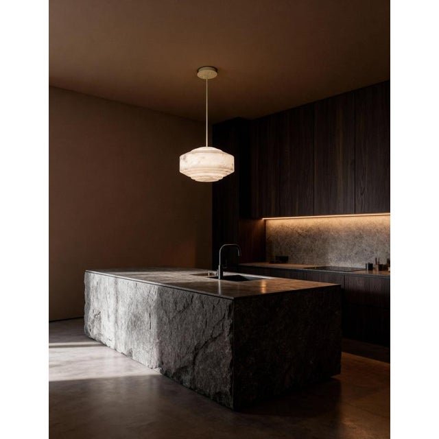 Contemporary Marina Pendant Lamp by United Alabaster For Sale - Image 3 of 8