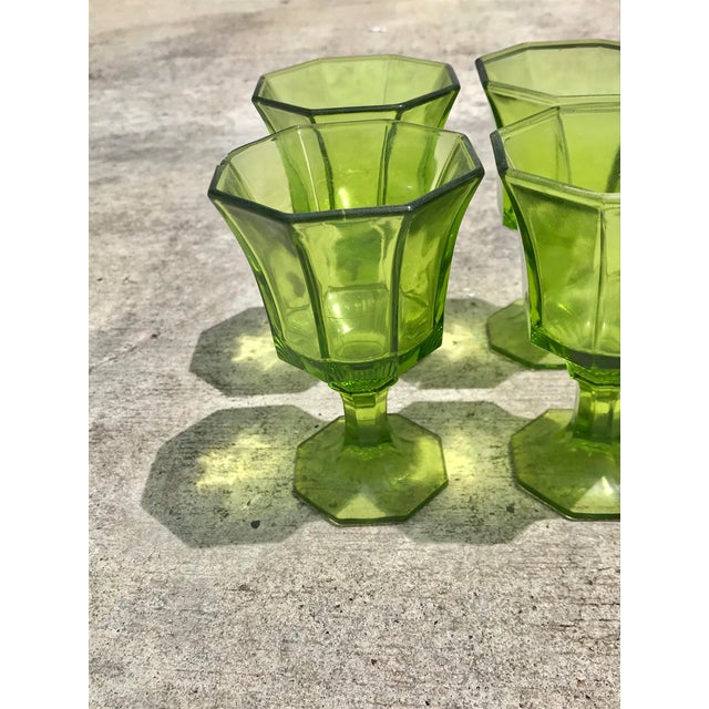 MidCentury Modern Green Cordial Glasses Set of 8 Chairish