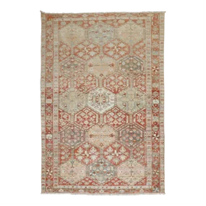 1930s Garden Design Bakhtiari Accent Rug, 4'6'' X 6'5''