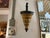 Pair Of Italian Iron And Glazed Terracotta Lantern Sconces. Offered is a most unusual pair of Italian forged wrought iron...