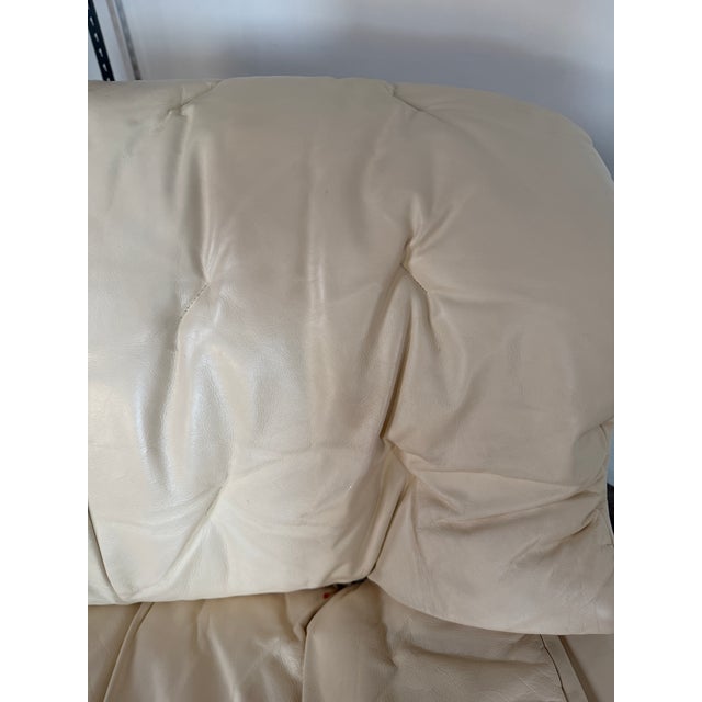 Vintage 1970s Swiss Leather Chair For Sale - Image 10 of 12