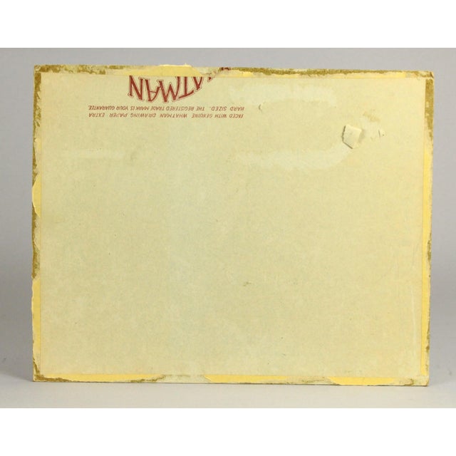 Paper Vintage American School Modernist Urbanist Watercolor Street Scene Painting, Signed Sullivan For Sale - Image 7 of 9