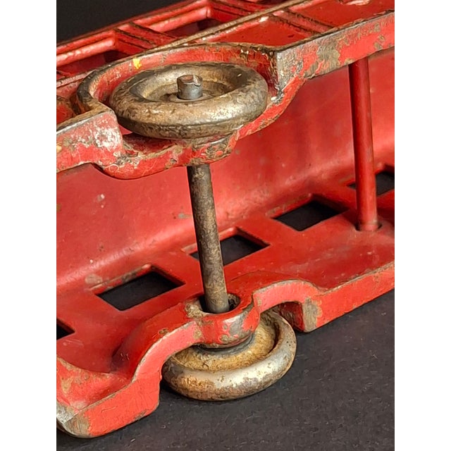 Antique Arcade Cast Iron Fageol Safety Bus 8" Red Vintage Toy Car Vehicle 1920s For Sale - Image 9 of 18