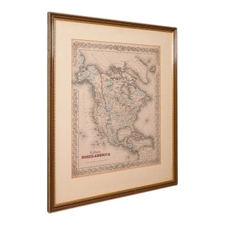 1860's Antique North America Map For Sale